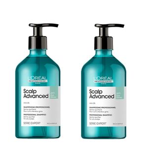 Loreal Scalp Advanced Anti-Öligkeit Scalp Advanced Shampoo für fettige Kopfhaut 2x500ml