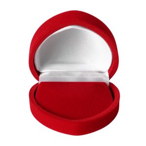1 Stück Ohrstecker Schmucketui Herz mit Samtüberzug Farbe - Rot Schmuckaufbewahrung Schmuckgeschenkbox Ohrschmuck Ohrringe Ohrhänger