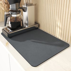 Kaffeemaschine Abtropfmatte für Küche,Schnelltrocknend Trockenmatte Abtropfmatte Geschirr,30x40cm Kaffeemaschine Matte Unterlage