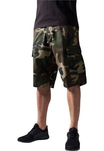 Urban Classics Camouflage Cargo Herren Shorts Camo Kurze Hose Mit Seitentaschen, Größe: 30; Farbe: Wood/Camo