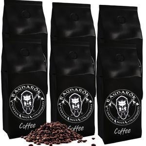 C&T Ragnarök Coffee ganze Kaffeebohnen - als Espresso und Cafe Crema trinkbar - kräftig, nordisch, würzig, aromatisch 6-Kilo-Sparpreis-Angebot (6 x 1000g)