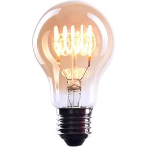 CROWN LED 3 x Edison Glühbirne E27 Fassung, Dimmbar, 4W, Warmweiß, 230V, EL03, Antike Filament Beleuchtung im Retro Vintage Look