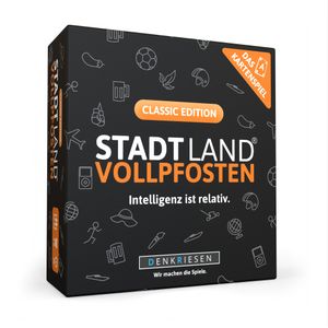 Stadt Land Vollpfosten® Classic Edition – "Intelligenz ist relativ." | Das Kartenspiel