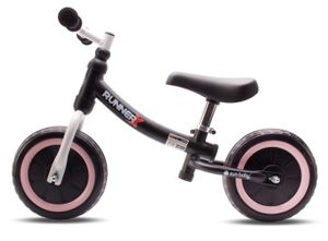ľahký bežecký bicykel nastaviteľné sedadlo ľahký rám Runner X Black Sugar ružová 10 palcov