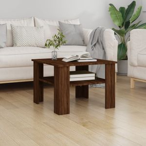 vidaXL Stolik kawowy brązowy dąb 60x60x42 cm materiał drewnopochodny