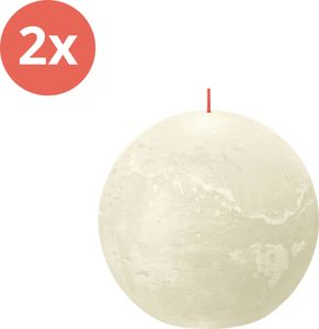 Bolsius - Kugelkerze - Ø70mm - Elfenbein - Vorteilspack - 2 Stücke