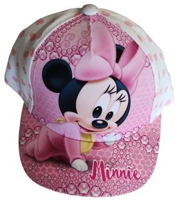 Disney Minnie Maus Kinder-Kappe, Basecap, Cap Minnie Baby, Weiß, Gr. 50