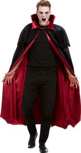 Upírsky plášť Halloween príslušenstvo čierno-červené