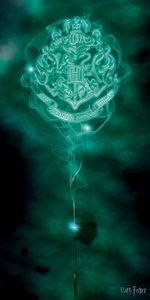 Harry Potter Poster Leinwandbild Auf Keilrahmen - Wappen Hogwarts, Patronus (100 x 50 cm)