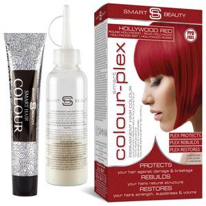 Smart Beauty Hollywood Rot permanentes Haarfärbemittel mit Plex Anti-Haarbruch-Technologie, vegan, ohne PPD, ohne Tierversuche
