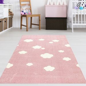 Teppich mit Wolken Rosa, Größe:160 x 230cm