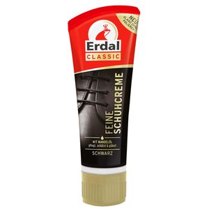 Erdal Classic Feine Schuhcreme Schwarz Tubencreme, mit Mandelöl 75ml (1er Pack)