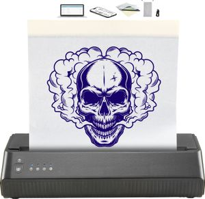 Drukarka szablonów do tatuażu SucceBuy, bezprzewodowe urządzenie Bluetooth z 10 kawałkami papieru i torbą z tkaniny, przenośne dla Androida, iOS, telefonu, iPada i komputera PC