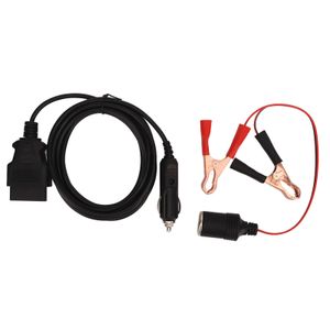 Oszczędzacz pamięci OBD2 z klipsem, uniwersalny plug-and-play, gniazdo zapalniczki 12 V, kabel zasilania awaryjnego ECU
