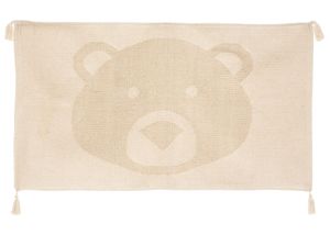 Kinderteppich Bär beige Baumwolle 90 cm x 60 cm