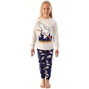 Harry Potter - Pyžamo s dlhými nohavicami pre dievčatá NS6445 (158) (prírodná biela/navy blue)