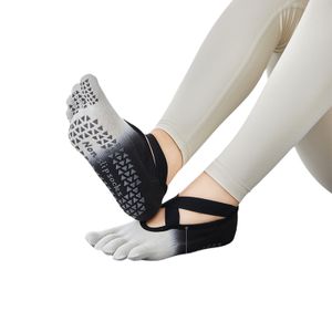 INF Rutschfeste Pilates-Yoga-Socken Schwarz