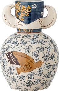 Hezha Vase, Blue, Steingut