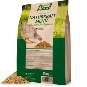 HÜHNER Land Hühnerfutter - Naturkraft Menü 10kg, Alleinfutter für Legehennen mit wertvollen Mineralien, Körnerfutter, Zusatzfutter Hühner
