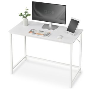 VASAGLE Schreibtisch Computertisch 100 x 50 x 75 cm schmaler Bürotisch weiß