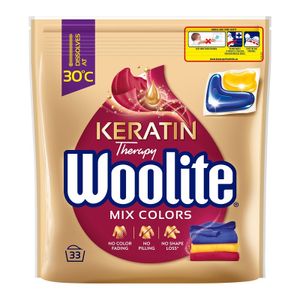 Woolite Kapsułki do prania ochrona koloru z keratyną, 33 sztuki