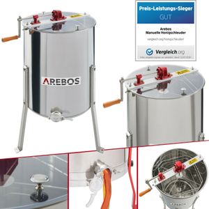 AREBOS tangenciálny extraktor | ručný extraktor na med | ostatné kuchynské náradie | 4-plášťový extraktor | 4-rámový extraktor