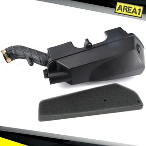 Area1 Ersatz Luftfilter + Luftfilterkasten GY6 50ccm China 4Takt 10 Zoll Kompatibel mit ATU Explorer AGM Baotian Rex RS Nova Motors Flex Tech Yiying B