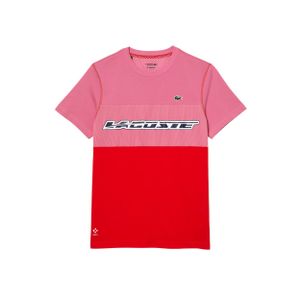 Lacoste T-Shirt Tennis x Daniil Medvedev Herren Pink Rot