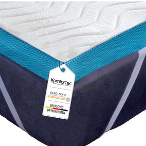 Komfortec Visko Memory Foam Topper 140x200x7,5 cm, Matratzentopper, 7,5 cm Höhe