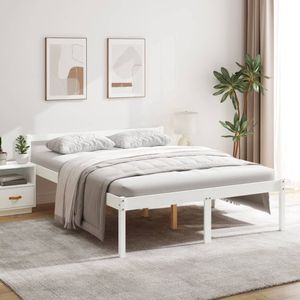 vidaXL Seniorenbett Weiß 150x200 cm Massivholz Kiefer vidaXL Seniorenbett Weiß 150x200 cm Massivholz Kiefer