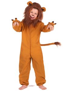 Löwe-Kostüm für Kinder Karneval braun
