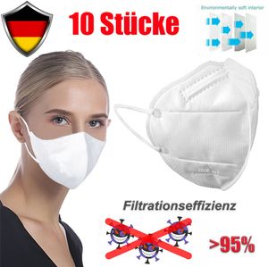 10 Stücke Staubschutzmaske Atemschutzmaske Mundschutz Feinstaubmaske DE