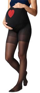 Be Mammy Umstandsstrumpfhose 40 DEN BE-1121 (Schwarz, XL)