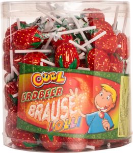 Cool Erdbeer Brause Lollies 100 Stück