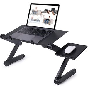 Laptoptisch  Betttisch Betttablett Notebook-Tisch Beistelltisch Laptop 42x56x50cm höhenverstellbar klappbar schwarz