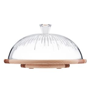 Drehbares Servierbrett mit einem Glasschirm 33 cm