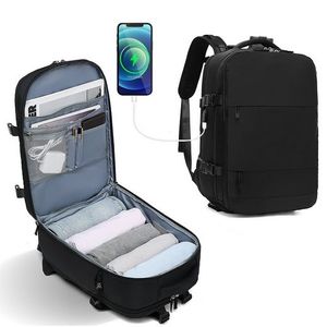 Mofut Reiserucksack Reiserucksack 45L, Handgepäck Rucksack, Lässiger Tagesrucksack, Wasserdichter Reiserucksack mit USB Ladeanschluss Schuhfach