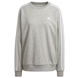 adidas ESS Sweatshirt für Damen im 3 Streifen Design, Farbe:Grau, Größe:XL