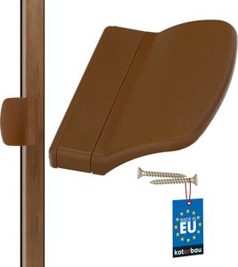KOTARBAU® Kľučka balkónových dverí Praktická plastová bezpečná kľučka pre fajčiarov Optická kľučka na terasových dverách Zatváracia kľučka Shell Brown