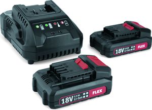 18V 2x Ersatzakku 2,5 Ah+ Ladegerät Set Power 22 Q