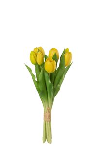 J-Line - Kytica umelých tulipánov 'Munia' (žltá, 7 kusov, malá)