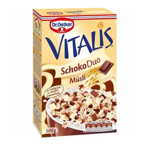 Dr. Oetker Vitalis SchokoDuo müsli Vollmilch und weiße Schokolade 500g