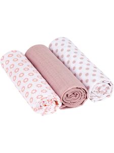 Lässig Baby Mulltuch/Spucktuch Little Chums Stars light pink, 85 x 85 cm, 3 Stück Mullwindeln 100% Baumwolle Mullwindeln & Moltontücher Stoffwindeln spucktuch spucktücher kopfunterlage tuch tücher mulltuch mulltücher mull molton windeln mullwindeln mu...