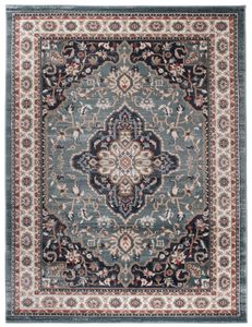 Mazovia Dywan Niebieski Orientalny, Vintage - Salon, Sypialnia, Jadalnia, Biuro - Średnie Runo - Prostokąt - Motyw Tradycyjny, Etniczny - 250x350 cm