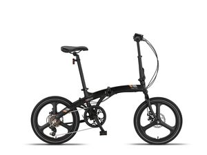 PACTO TWO - skladací bicykel 27 cm hliníkový rám 20 palcových hliníkových kolies 6 rýchlostí Shimano prevody Dvojitá kotúčová brzda Skladací bicykel Skladací bicykel čierny