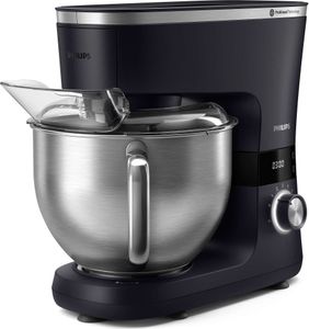 Philips Küchenmaschine 7000 Series, 5.5 L, Knethaken, Schneebeesen + Quirl, 1000 W, Schwarz (HR7962/01)