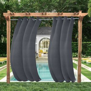 Topchances Sada 2 venkovních závěsů Eyelet Windproof Water Repellent Privacy Sun Shade UV Protection，213x132cm