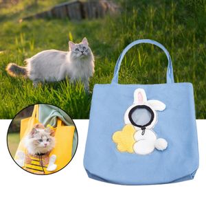 38*38cm Katzentasche, Umhängetasche für Haustiere, Tragbare Hundetragetasche, Tragetasche aus Segeltuch für kleine Hunde und Katzen (Kaninchen)