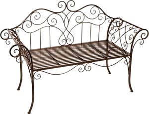 Gartenbank Nostalgie 143 cm aus Eisen antik- braun