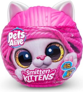 Zuru | Interaktywny pluszowy kot Smitten Kittens - 3+ lat - Reaguje dźwiękami - Przytulny przyjaciel